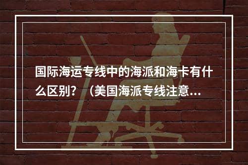 国际海运专线中的海派和海卡有什么区别？（美国海派专线注意事项）