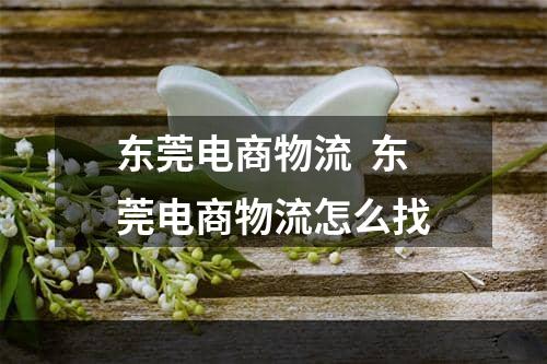 东莞电商物流  东莞电商物流怎么找