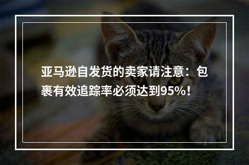 亚马逊自发货的卖家请注意：包裹有效追踪率必须达到95%！