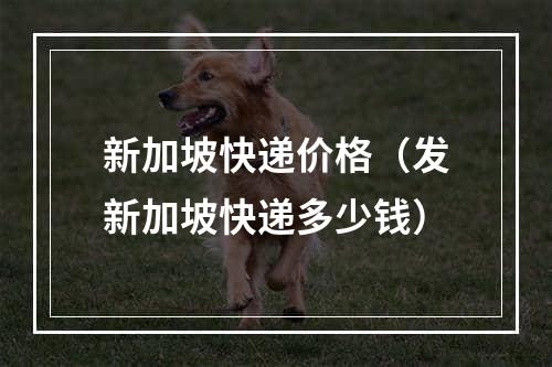 新加坡快递价格（发新加坡快递多少钱）