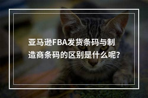 亚马逊FBA发货条码与制造商条码的区别是什么呢？