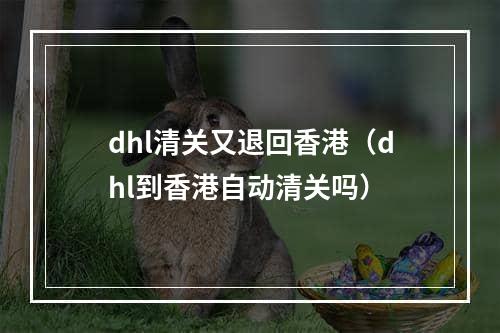 dhl清关又退回香港（dhl到香港自动清关吗）