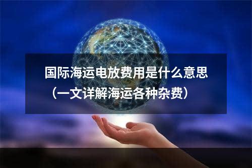 国际海运电放费用是什么意思（一文详解海运各种杂费）