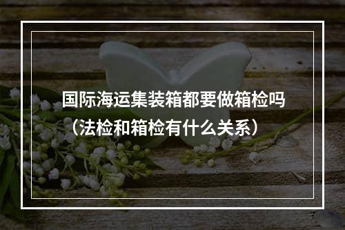 国际海运集装箱都要做箱检吗（法检和箱检有什么关系）