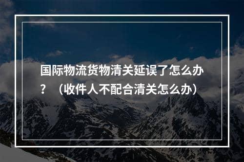 国际物流货物清关延误了怎么办？（收件人不配合清关怎么办）