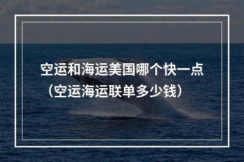 空运和海运美国哪个快一点（空运海运联单多少钱）