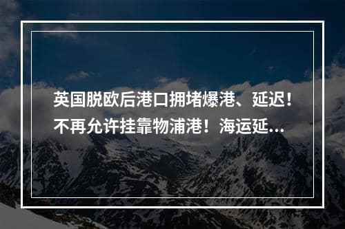 英国脱欧后港口拥堵爆港、延迟！不再允许挂靠物浦港！海运延迟怎么办？