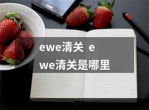 ewe清关  ewe清关是哪里