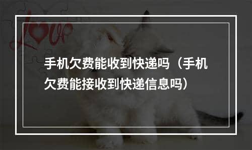 手机欠费能收到快递吗（手机欠费能接收到快递信息吗）