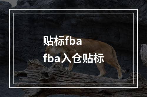 贴标fba  fba入仓贴标