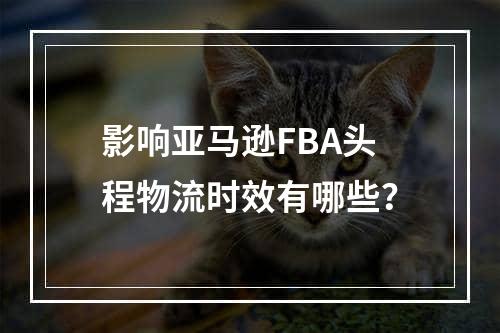 影响亚马逊FBA头程物流时效有哪些？