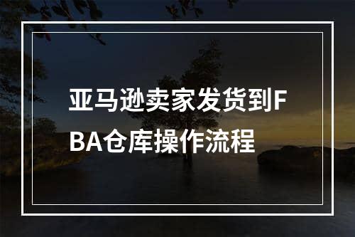 亚马逊卖家发货到FBA仓库操作流程