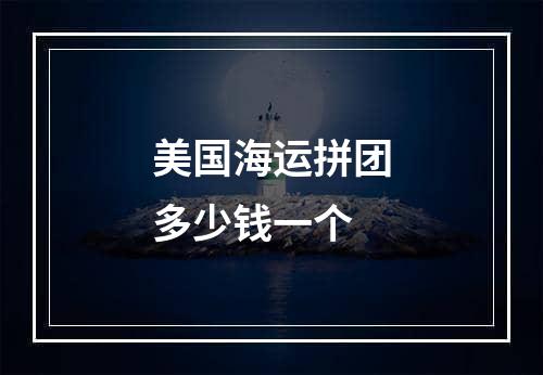 美国海运拼团多少钱一个