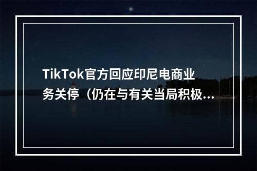 TikTok官方回应印尼电商业务关停（仍在与有关当局积极讨论）