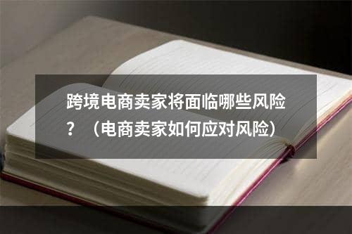 跨境电商卖家将面临哪些风险？（电商卖家如何应对风险）