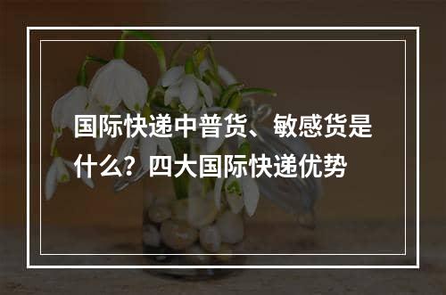 国际快递中普货、敏感货是什么？四大国际快递优势