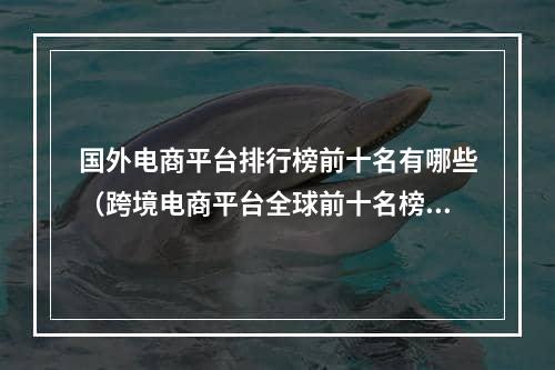 国外电商平台排行榜前十名有哪些（跨境电商平台全球前十名榜单）