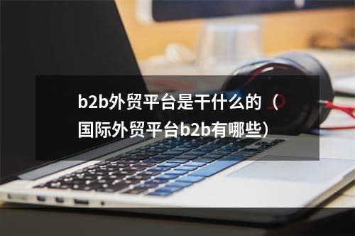 b2b外贸平台是干什么的（国际外贸平台b2b有哪些）