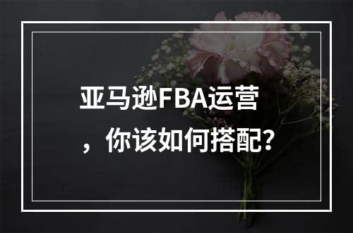 亚马逊FBA运营，你该如何搭配？