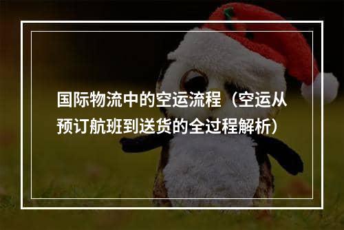 国际物流中的空运流程（空运从预订航班到送货的全过程解析）