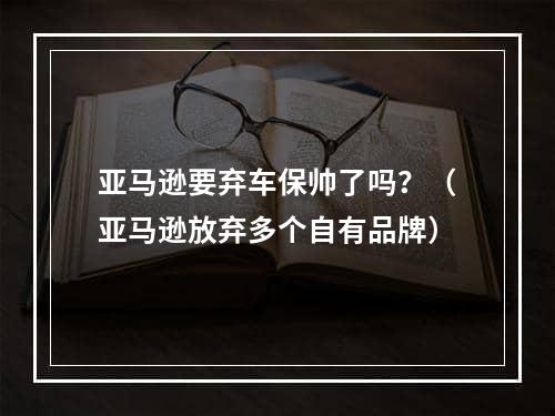 亚马逊要弃车保帅了吗？（亚马逊放弃多个自有品牌）