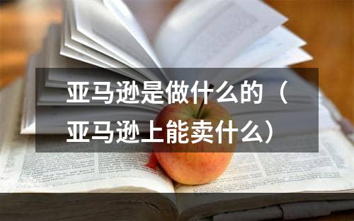 亚马逊是做什么的（亚马逊上能卖什么）