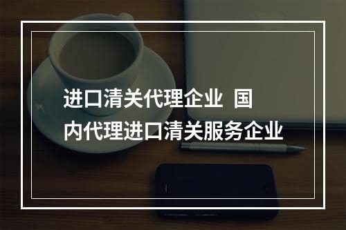 进口清关代理企业  国内代理进口清关服务企业