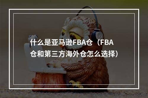 什么是亚马逊FBA仓（FBA仓和第三方海外仓怎么选择）