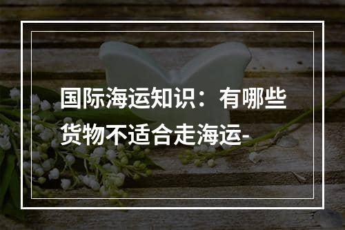 国际海运知识：有哪些货物不适合走海运-