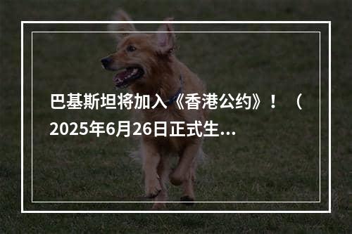 巴基斯坦将加入《香港公约》！（2025年6月26日正式生效）