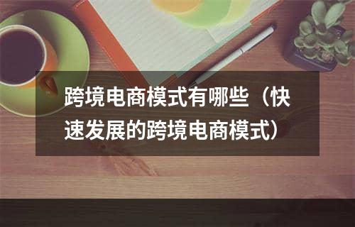 跨境电商模式有哪些（快速发展的跨境电商模式）