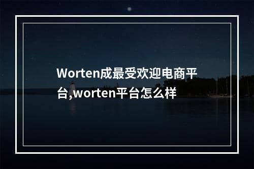 Worten成最受欢迎电商平台,worten平台怎么样