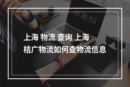 上海 物流 查询 上海桔广物流如何查物流信息