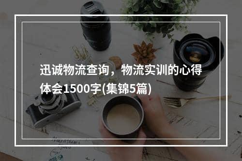 迅诚物流查询，物流实训的心得体会1500字(集锦5篇)