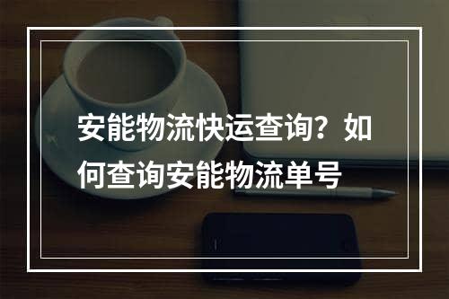 安能物流快运查询？如何查询安能物流单号