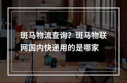 斑马物流查询？斑马物联网国内快递用的是哪家