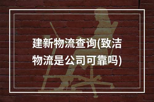 建新物流查询(致洁物流是公司可靠吗)