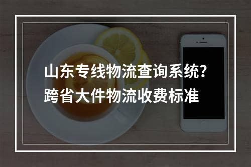 山东专线物流查询系统？跨省大件物流收费标准