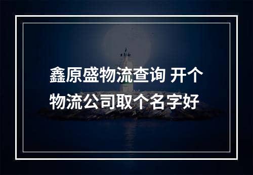 鑫原盛物流查询 开个物流公司取个名字好