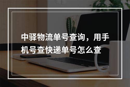 中驿物流单号查询，用手机号查快递单号怎么查