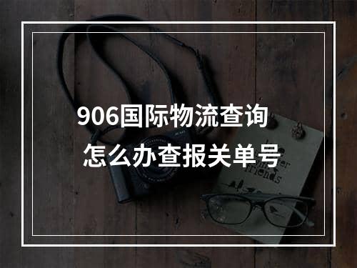 906国际物流查询 怎么办查报关单号